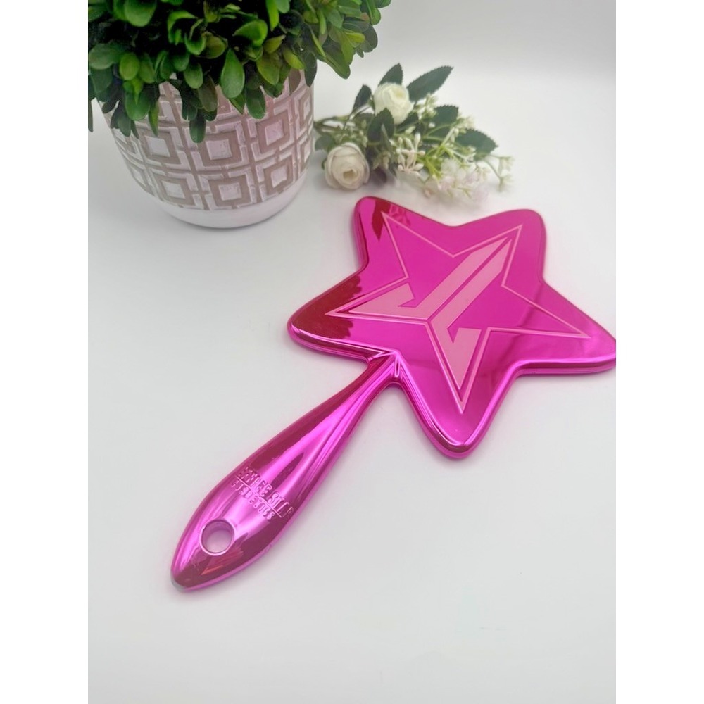 Jeffree Star Cosmetics Star Hand Mirror Hot Pink Chrome Display model - No Box